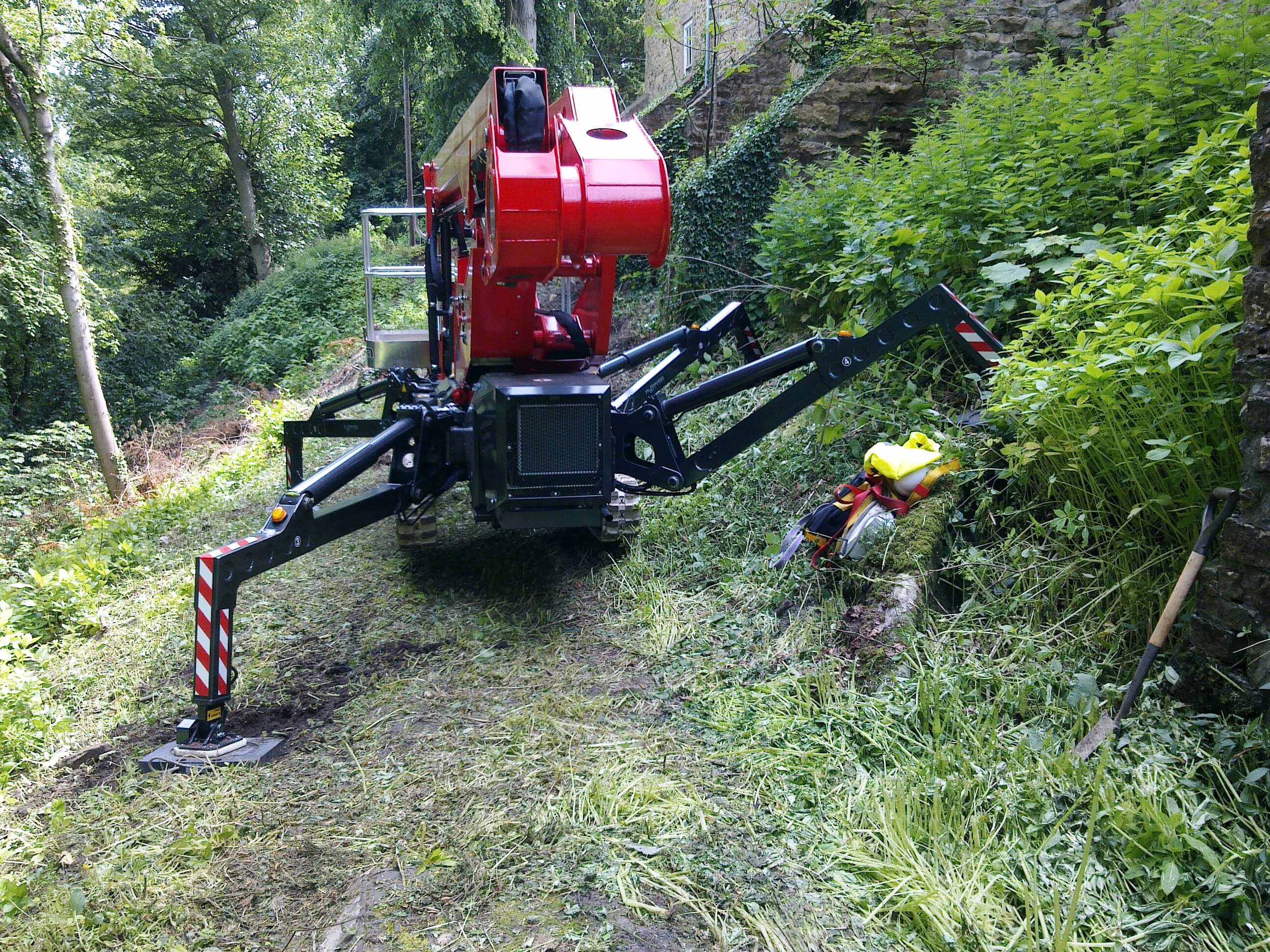 nacelle sur terrain pentu
